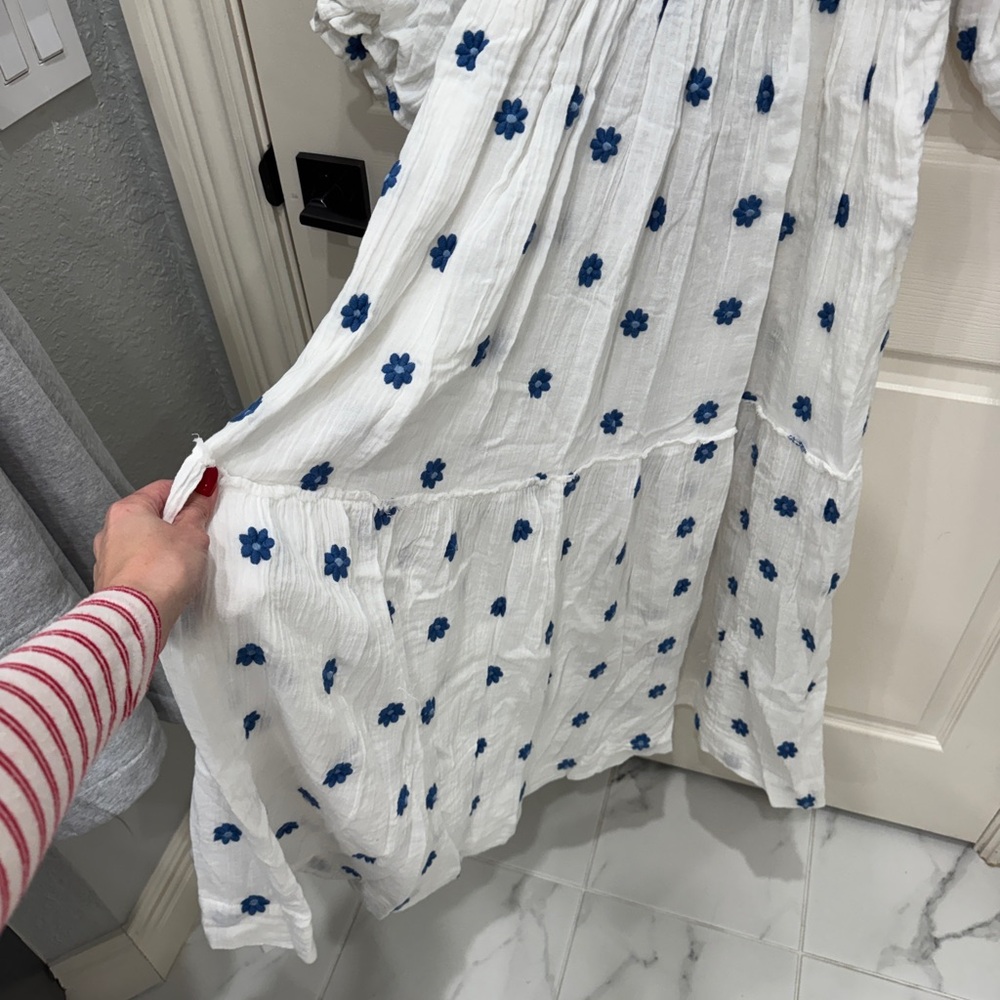 Free People White and Blue Floral Dress - Picture 12 of 14